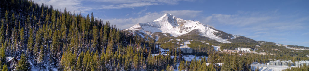 big sky mountain village view