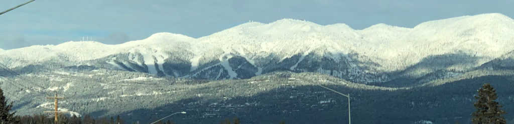 whitefish mountains coming into town