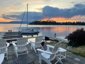 many springs resort flathead lake sunset view